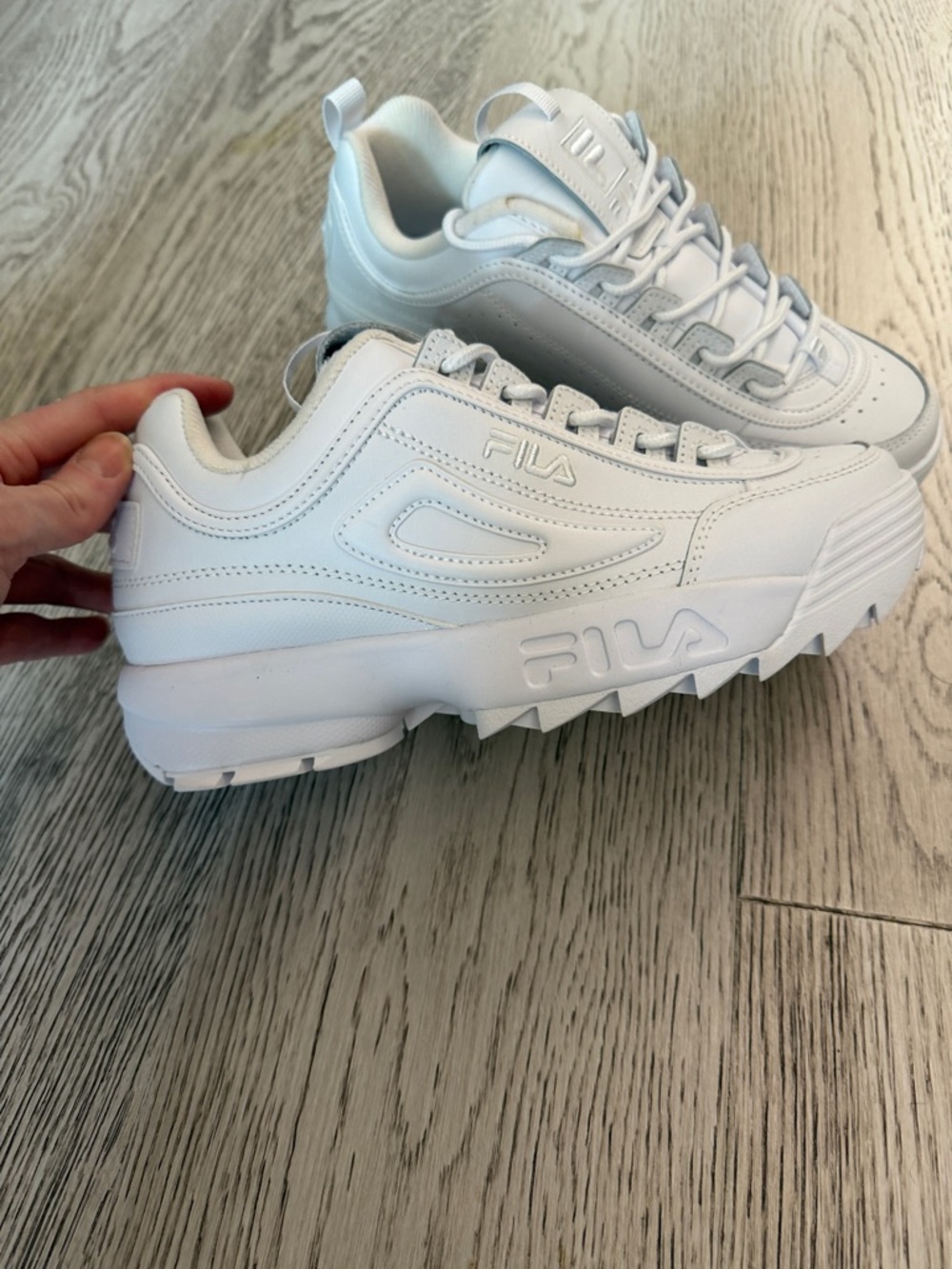 FILA Women's White Chunky Platform Sneakers
